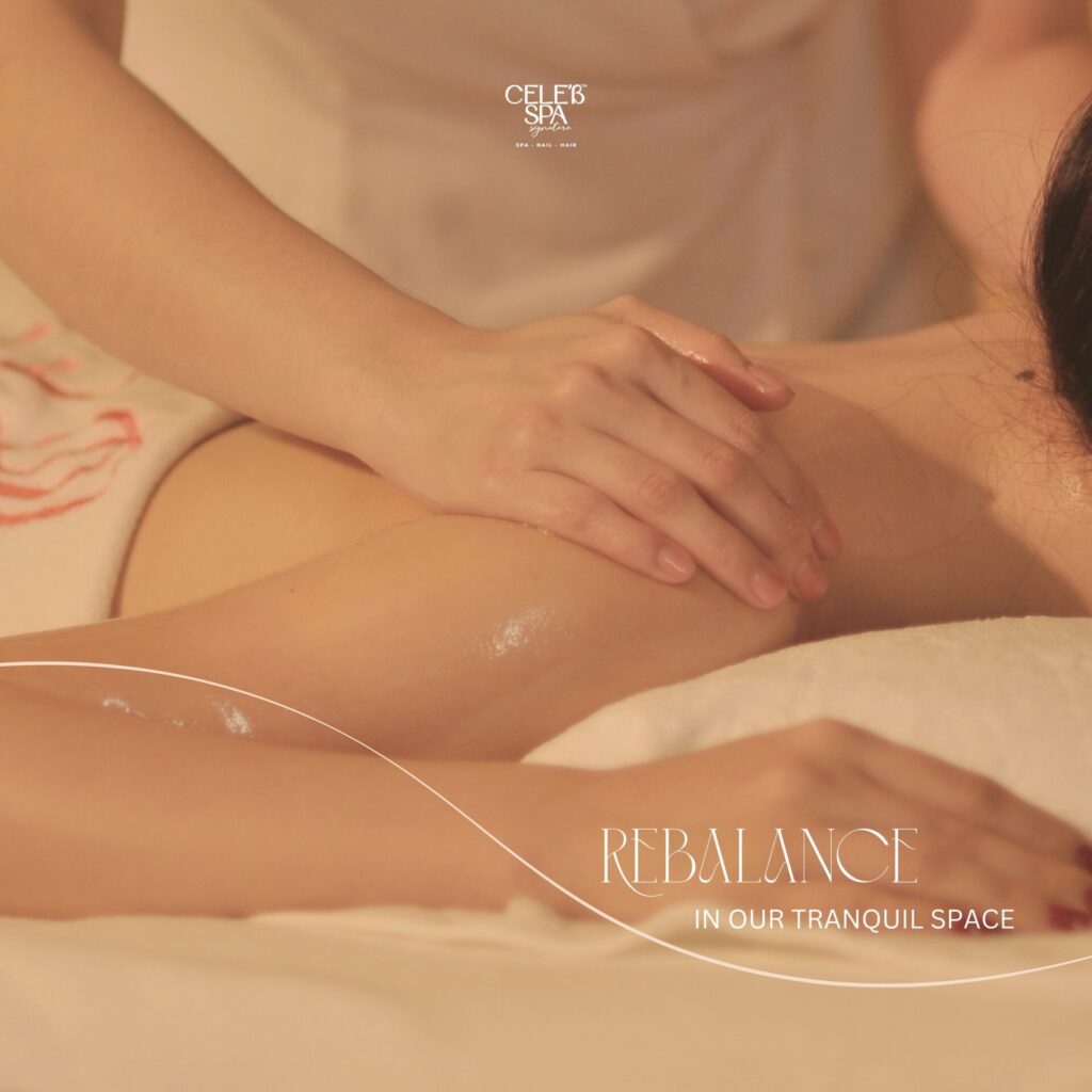 Deepsleep aromatherapy massage ritual with tranquillity blend oils at luxury spa for deep relaxation