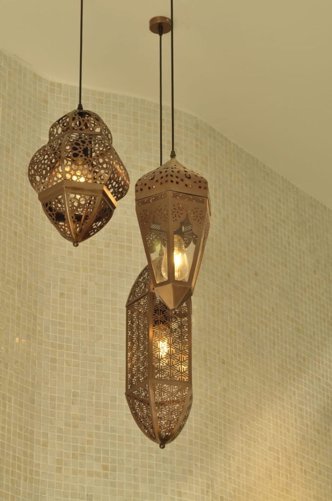 Luxury spa treatment room with calming ambiance and wellness decor